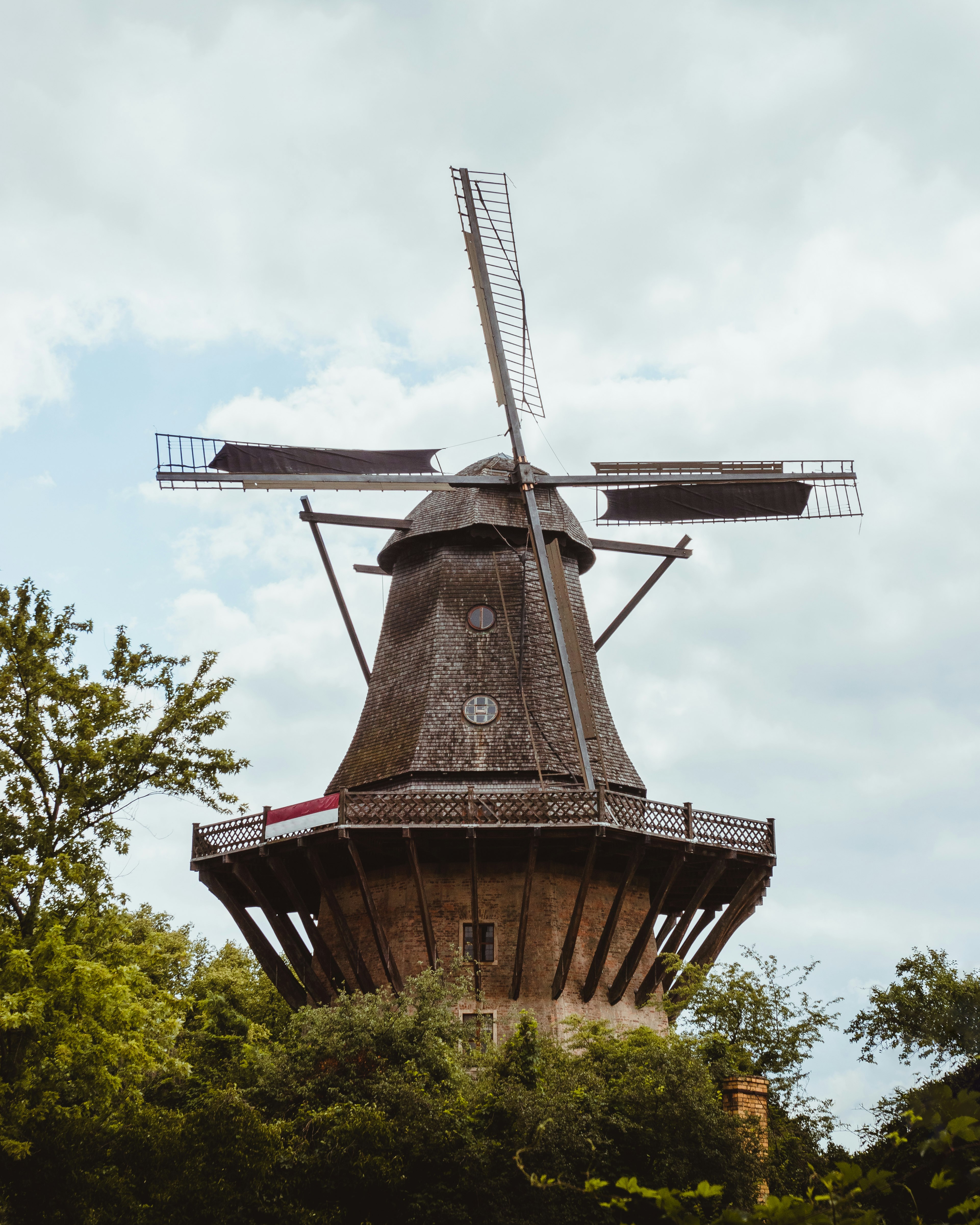 brown windmill during daytime